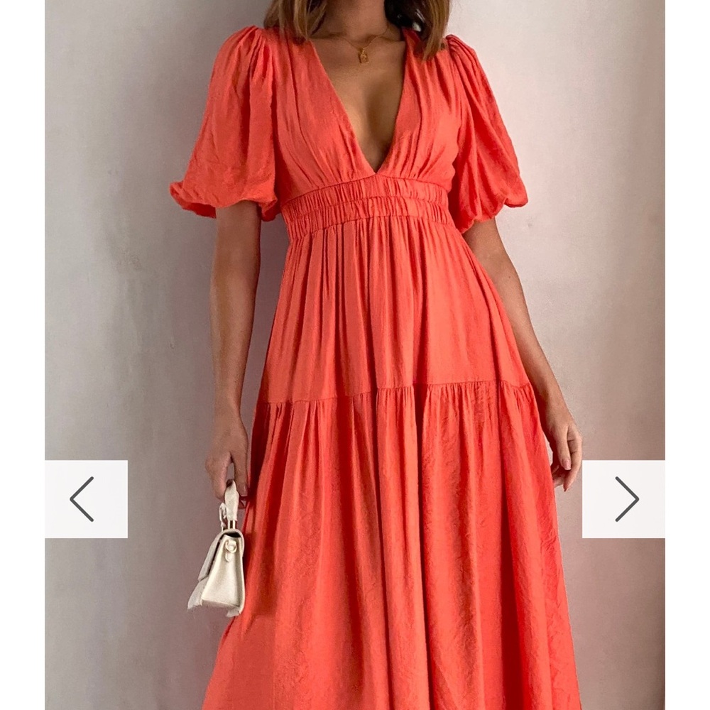 Elegant Coral Dress